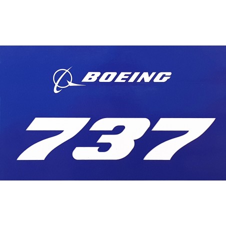 Boeing 737 Blue Sticker