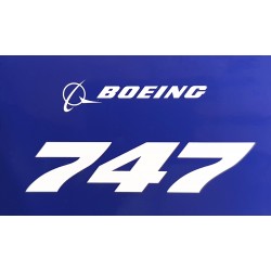 Sticker Boeing 747 Blue