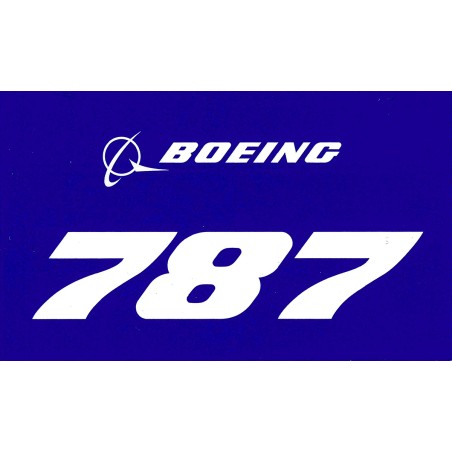 Boeing 787 Blue Sticker