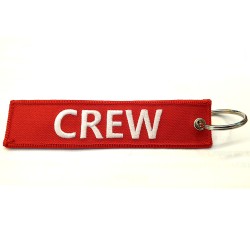 CREW Embroidered Keyring - RED