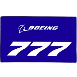 Boeing 777 Blue Sticker