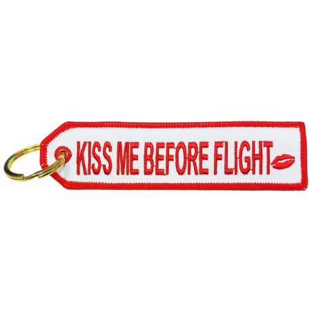 Kiss Me Before Flight Keyring