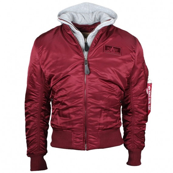 Alpha Industries MA-1 D-Tec Size M Color Burgundy